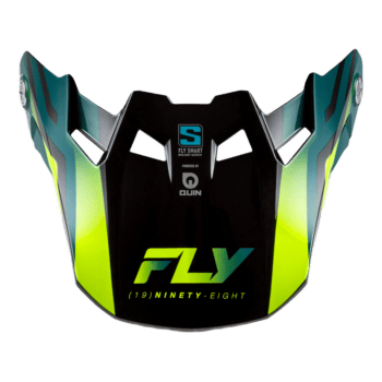 Fly Racing Formula S Carbon Byte Peak - Black Carbon - Teal - Lime