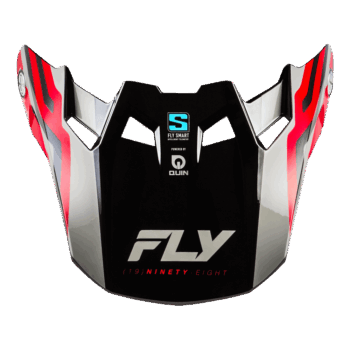 Fly Racing Formula S Carbon Byte Peak - Red Carbon - Red - Grey