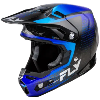 Fly Racing Formula S Protocol Carbon Helmet - Black Carbon - Blue