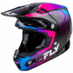 Fly Racing Formula S Protocol Carbon Helmet - Black Carbon - Blue - Pink
