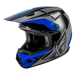 Fly Racing Kinetic Crest Helmet - Grey Black Blue