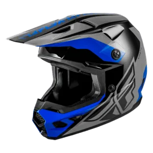 Fly Racing Kinetic Crest Helmet - Grey Black Blue