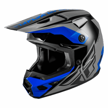 Fly Racing Kinetic Crest Helmet - Grey Black Blue
