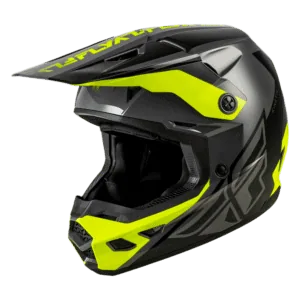 Fly Racing Kinetic Crest Helmet - Grey Black Yellow
