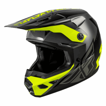 Fly Racing Kinetic Crest Helmet - Grey Black Yellow