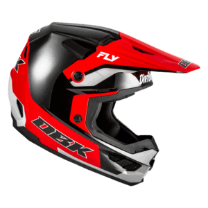 Fly Racing Kinetic DBK Special Edition Helmet - Black Red Grey - 01