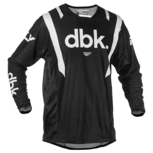 Fly Racing Kinetic Mesh DBK Jersey - Black White - Front