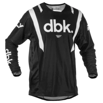 Fly Racing Kinetic Mesh DBK Jersey - Black White - Front