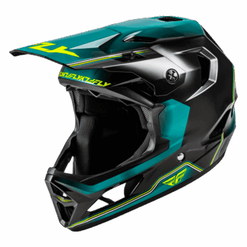 Fly Racing Rayce Repeat Helmet - Black - Teal - Hi Vis