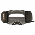 Oakley Airbrake Tuff Blocks Roll Off MX Goggle with clear lens and black frame for motocross racing.