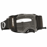 Oakley Airbrake Tuff Blocks Roll Off MX Goggle with clear lens and black strap for motocross racing.