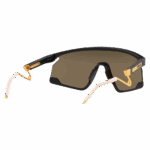 Oakley BXTR Metal Sunglasses with gold accents and dark lenses, designed for sports and outdoor activities.