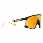 Oakley BXTR Metal Sunglasses with yellow tinted lenses and black frame, designed for sports and outdoor activities.