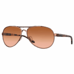 Oakley Feedback Women Sunglasses - Rose Gold VR50 Brown Gradient Lens