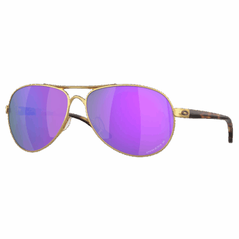 Oakley Feedback Women Sunglasses - Satin Gold Prizm Violet Polarized Lens