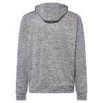 Grey Oakley Foundational Full Zip 3.0 Hoodie with a textured fabric and hood, ideal for casual and active wear.