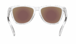 Oakley Frogskins S sunglasses with clear frame and brown tinted lenses, stylish and suitable for outdoor activities.