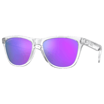 Oakley Frogskins Sunglasses - Polished Clear Prizm Violet Lens