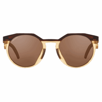 Oakley HSTN Kylian Mbappé sunglasses with brown lenses and transparent frame, stylish and sporty design.