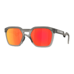 Oakley HSTN SQ Sunglasses - Matte Grey Smoke - Prizm Ruby Lens