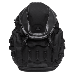 High-quality black racing backpack with multiple compartments, ideal for motorsport enthusiasts and racewear gear storage. Durable design perfect for Grand Prix race events and racing accessories.