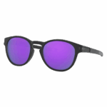 Oakley Latch Sunglasses - Matte Black - Prizm Violet Lens