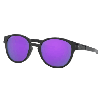 Oakley Latch Sunglasses - Matte Black - Prizm Violet Lens