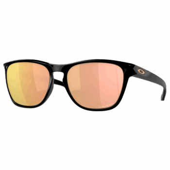 Oakley Manorburn Sunglasses - Polished Black - Prizm Rose Gold Lens