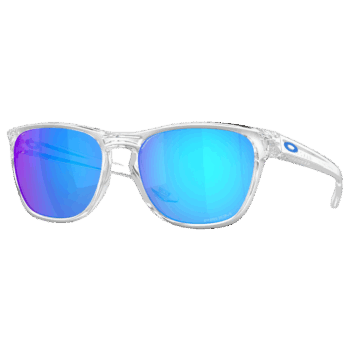 Oakley Manorburn Sunglasses - Polished Clear - Prizm Sapphire Lens