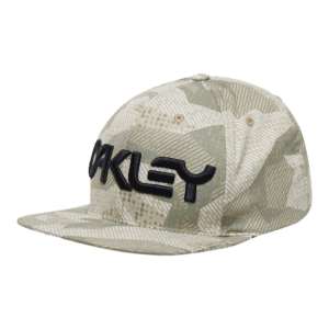 Oakley Mark III Cap in Light Grey and Camo pattern, stylish and functional headwear for outdoor activities.