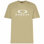 Bright beige Oakley branded T-shirt, casual sportswear for active lifestyles, featuring the iconic Oakley logo in white on the front, ideal for fans of motorsport and racewear fashion.