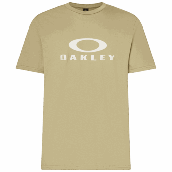 Bright beige Oakley branded T-shirt, casual sportswear for active lifestyles, featuring the iconic Oakley logo in white on the front, ideal for fans of motorsport and racewear fashion.