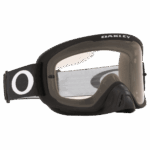 Oakley O Frame 2.0 Pro MX goggles with black frame and clear lens for motocross riding.