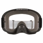 Oakley O Frame 2.0 Pro MX goggles with black frame and clear lens for motocross and off-road riding.