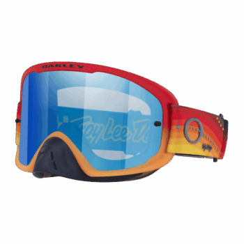 Oakley O Frame 2.0 Pro TLD Red Orange MX Goggle - Black Ice Iridium Lens
