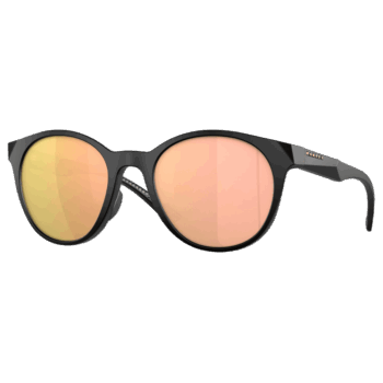 Oakley Spindrift Sunglasses - Matte Black - Prizm Rose Gold Polarised Lens