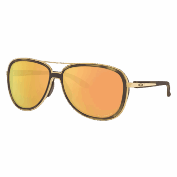 Oakley Split Time Sunglasses - Brown Tortoise - Gold - Rose Gold Polarised Lens