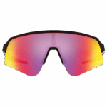 Oakley Sutro Lite Sweep sunglasses with colourful mirrored lenses and black frame, designed for sports and outdoor activities.