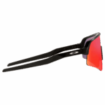 Oakley Sutro Lite Sweep sunglasses with black frame and red mirrored lenses, designed for sports and outdoor activities.