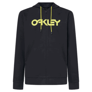 Oakley Teddy Full Zip Hoodie - Black Yellow