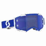 Scott Fury Chrome Goggle - Blue White - Blue Chrome Lens