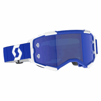 Scott Fury Chrome Goggle - Blue White - Blue Chrome Lens