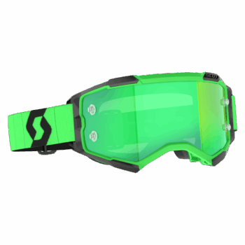 Scott Fury Chrome Goggle - Green Black - Green Chrome Lens