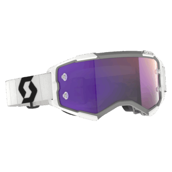 Scott Fury Chrome Goggle - White Black - Purple Chrome Lens