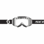 Scott Fury Enduro Clear Goggles for motocross and off-road riding, featuring a clear lens and adjustable strap for a secure fit.