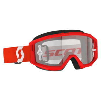 Scott Primal Clear Goggles - Red White - Clear Lens