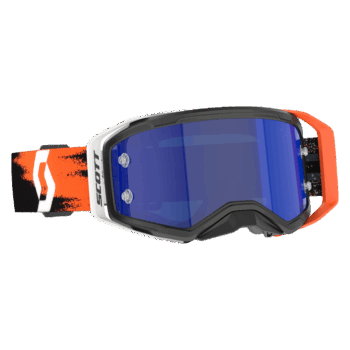 Scott Prospect 2.0 AMP Chrome Goggles - Black - Neon Orange - Blue Chrome Lens
