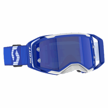 Scott Prospect 2.0 Chrome Goggles - Blue White Strap - Blue Chrome Lens