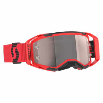 Scott Prospect 2.0 Chrome Goggles - Red Black Strap - Silver Chrome Lens