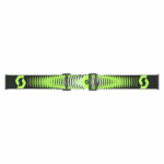 Scott Prospect 2.0 LS goggles with black and neon green strap featuring Scott logo, designed for motocross and off-road riding.